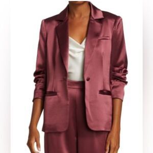 Cinq a Sept Khloe Smooth Satin Jacket 6